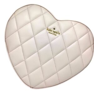 NWT Kate Spade ♠️ light Rosebud Love Shack Quilted Heart Crossbody bag purse